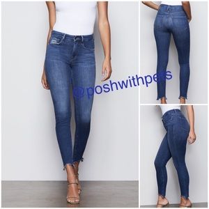 Good American NWT Good Legs Extreme Stiletto Blue Stretch Denim Jeans 0 25 New